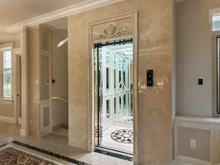 European style beautiful home elevator door opening effect