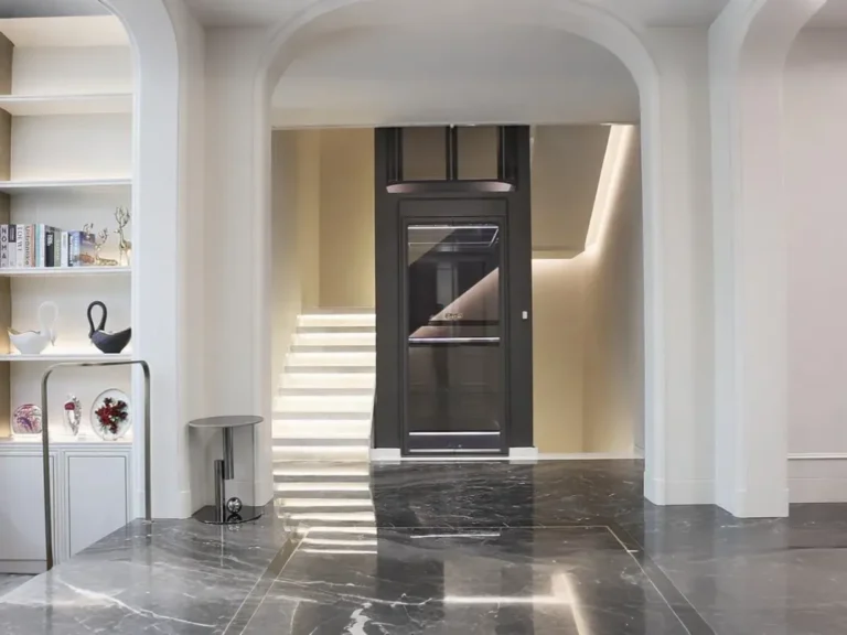 Gray traction home sightseeing elevator