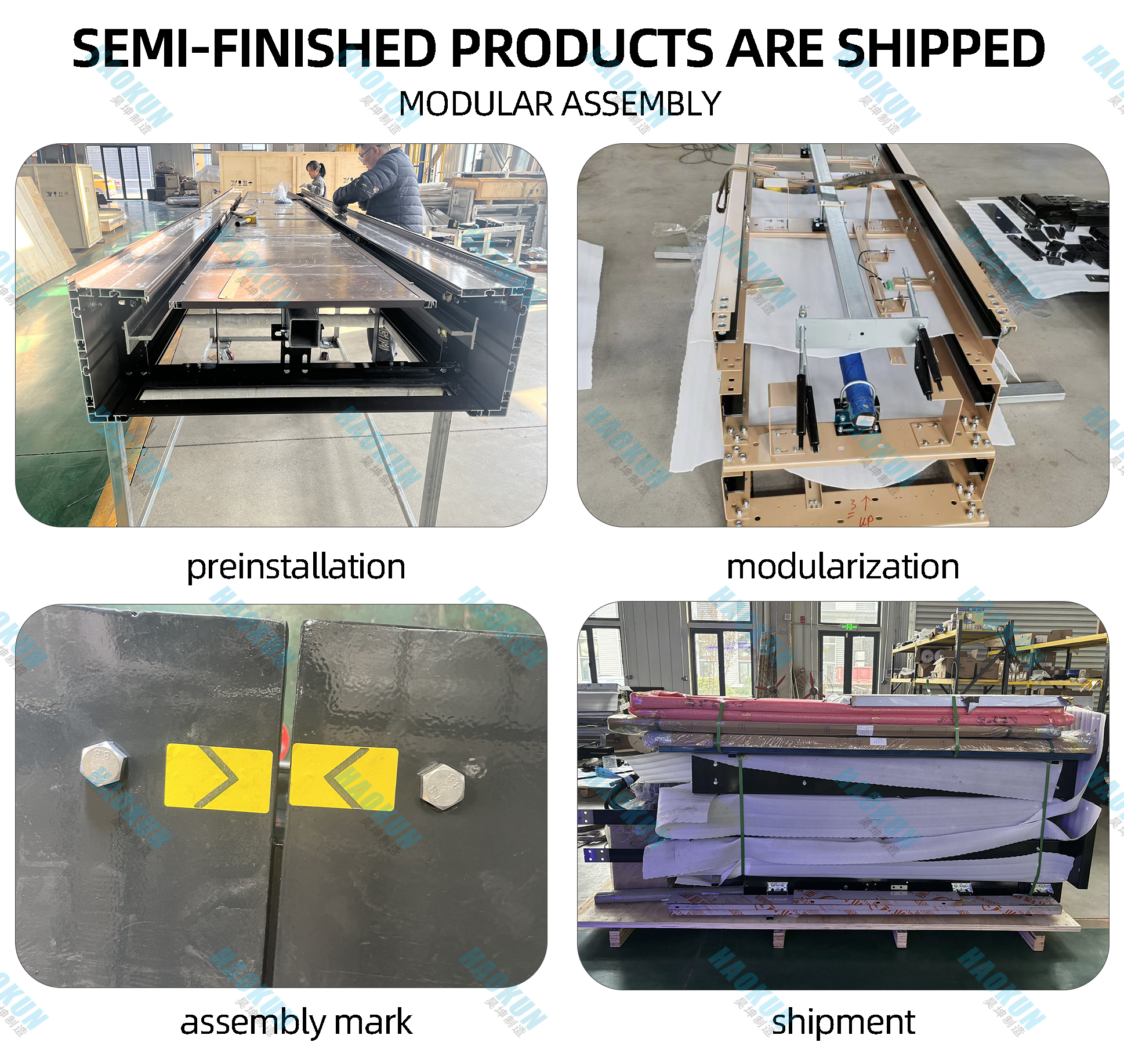 HAOKUN factory pre-assembly and modular shipping process